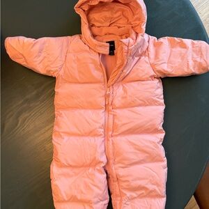 GAP Soft Pink Baby Snowsuit
